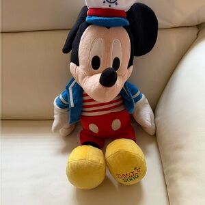 Disney Macys Holiday 2009 Mickey Mouse Sailor Plush - Red, Yellow, Blue